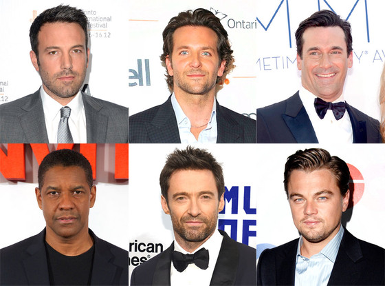 Bradley Cooper, Ben Affleck, Leonardo Dicapio, Denzel Washington, Jon Hamm, Hugh Jackman Bradley Cooper, Ben Affleck, Leonardo Dicapio, Denzel Washington, Jon Hamm, Hugh Jackman